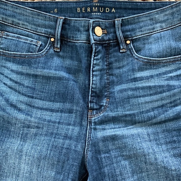 WHBM Gold Trim Denim Bermuda Short - Picture 10 of 15